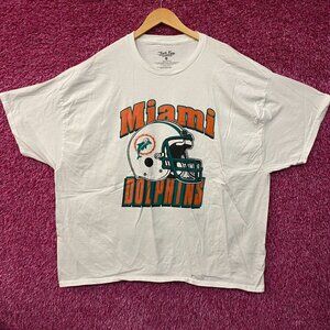 Junk Food NFL Miami Dolphins Throwback Helmet Logo T- Shirt 2XL